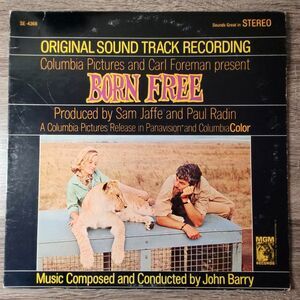 John Barry LP Born Free (Original Soundtrack) on MGM VG/VG '66 Stereo
